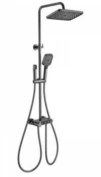 Душевая стойка Wonzon & Woghand WW-B3112-BGG с гигиеническим душем, темный графит