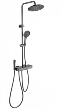 Душевая стойка Wonzon & Woghand WW-B3580-BGG с гигиеническим душем, темный графит