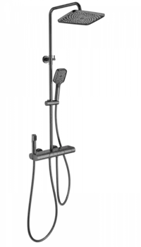 Душевая стойка Wonzon & Woghand WW-B4129-BGG с гигиеническим душем, темный графит