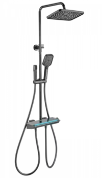 Душевая стойка Wonzon & Woghand WW-B4174-BGG с гигиеническим душем, темный графит