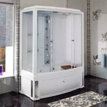 Душевой бокс Radomir Элис 168х85 правый белый стекло матовое без гидромассажа