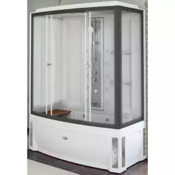 Душевой бокс Radomir Элис 168х85 правый черный стекло матовое