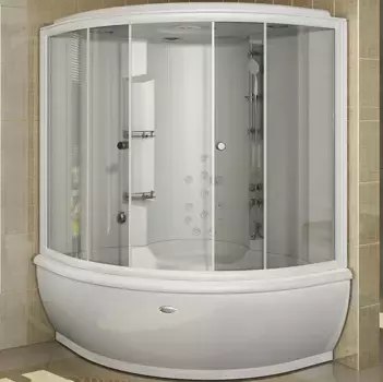 Душевой бокс Radomir Калифорния 155х155 белый стекло прозрачное