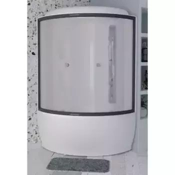 Душевой бокс Radomir Лаура 128х128 черный стекло матовое