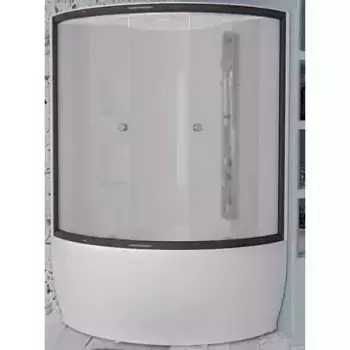 Душевой бокс Radomir Лаура 128x128 черный стекло матовое