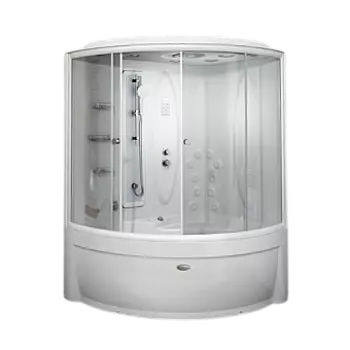 Душевой бокс Radomir Вирсавия 125х170 правый белый стекло прозрачное без гидромассажа