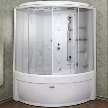 Душевой бокс Radomir Вирсавия 170х125 левый белый стекло прозрачное