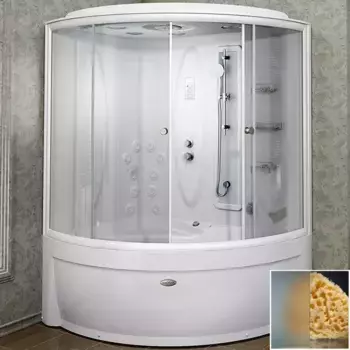 Душевой бокс Radomir Вирсавия 170х125 левый белый стекло матовое