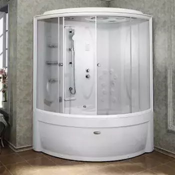 Душевой бокс Radomir Вирсавия 170x125 правый белый стекло матовое