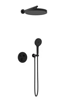 Душевой комплект AltroBagno Bilancia 040416 NeOp С ВНУТРЕННЕЙ ЧАСТЬЮ, черный матовый