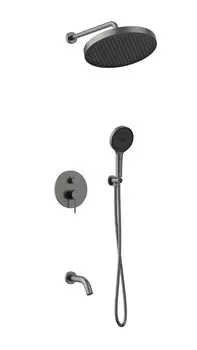 Душевой комплект AltroBagno Bilancia 040502 GrMt С ВНУТРЕННЕЙ ЧАСТЬЮ, оружейная сталь