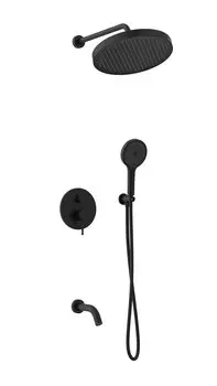 Душевой комплект AltroBagno Bilancia 040504 NeOp С ВНУТРЕННЕЙ ЧАСТЬЮ, черный матовый