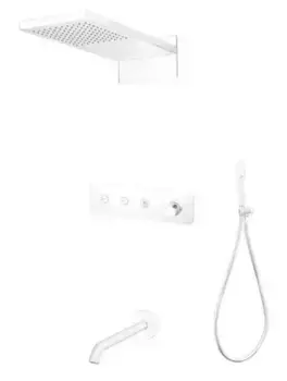 Душевой комплект Boheme Fusion 130-2-MW С ВНУТРЕННЕЙ ЧАСТЬЮ, Matt White