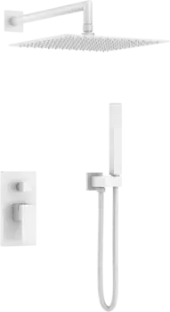 Душевой комплект Boheme Qubic 474-3-MW белый матовый