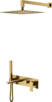 Душевой комплект Boheme Qubic 474-BR С ВНУТРЕННЕЙ ЧАСТЬЮ, bronze