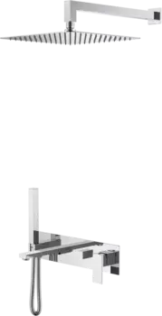 Душевой комплект Boheme Qubic 474-CR С ВНУТРЕННЕЙ ЧАСТЬЮ, сhrome