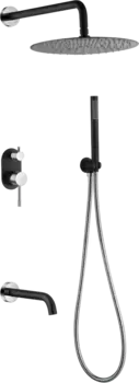 Душевой комплект Boheme Uno черный - хром