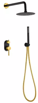 Душевой комплект Boheme Uno 464-BG С ВНУТРЕННЕЙ ЧАСТЬЮ, black gold