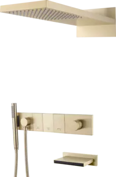 Душевой комплект Boheme Zodiac 132-2-G С ВНУТРЕННЕЙ ЧАСТЬЮ, gold