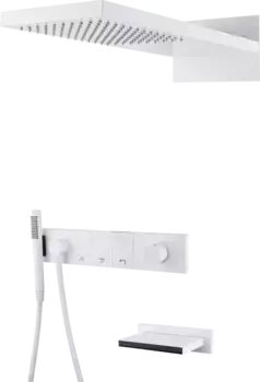 Душевой комплект Boheme Zodiac 132-2-MW С ВНУТРЕННЕЙ ЧАСТЬЮ, matt white