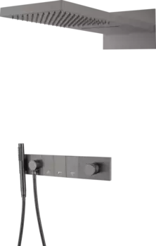 Душевой комплект Boheme Zodiac 132-GM С ВНУТРЕННЕЙ ЧАСТЬЮ, gun metal