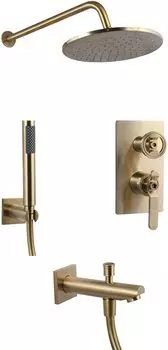 Душевой комплект Bronze de Luxe 1760's Loft 6630CG, золото