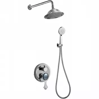 Душевой комплект Bronze de Luxe Yasmina хром с кристаллом сваровски