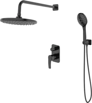 Душевой комплект IDDIS Ray RAYBL02i67 С ВНУТРЕННЕЙ ЧАСТЬЮ, черный матовый