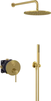 Душевой комплект Kludi Bozz 38658N076 С ВНУТРЕННЕЙ ЧАСТЬЮ, брашированное золото