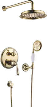 Душевой комплект Rose R0235E С ВНУТРЕННЕЙ ЧАСТЬЮ, золото
