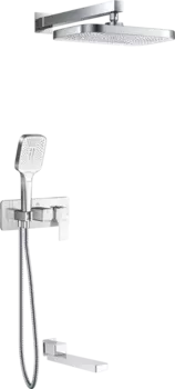 Душевой комплект Rose R1035 С ВНУТРЕННЕЙ ЧАСТЬЮ, хром