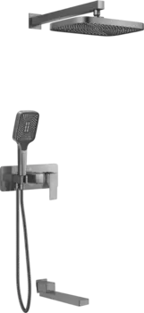 Душевой комплект Rose R1035T С ВНУТРЕННЕЙ ЧАСТЬЮ, пепельный