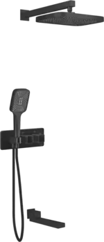 Душевой комплект Rose R1095H С ВНУТРЕННЕЙ ЧАСТЬЮ, черный