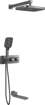 Душевой комплект Rose R1095T С ВНУТРЕННЕЙ ЧАСТЬЮ, пепельный