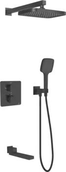 Душевой комплект Rose R1595H С ВНУТРЕННЕЙ ЧАСТЬЮ, черный