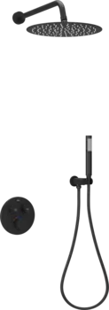 Душевой комплект Sancos Link SC3005MB черный матовый, С ВНУТРЕННЕЙ ЧАСТЬЮ