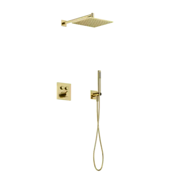 Душевой комплект Sancos Linn SC9022BG С ВНУТРЕННЕЙ ЧАСТЬЮ, брашированное золото, PVD покрытие