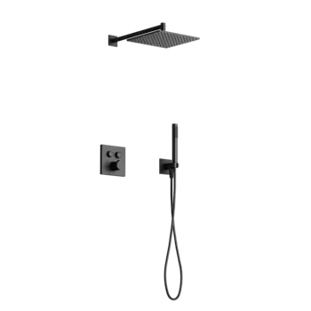 Душевой комплект Sancos Linn SC9022MB С ВНУТРЕННЕЙ ЧАСТЬЮ, черный матовый