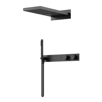 Душевой комплект Sancos Linn SC9023MB С ВНУТРЕННЕЙ ЧАСТЬЮ, черный матовый