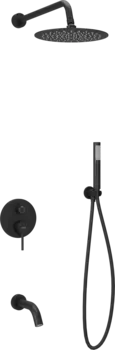 Душевой комплект Sancos Select SC3004MB черный матовый, С ВНУТРЕННЕЙ ЧАСТЬЮ