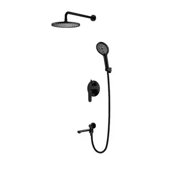 Душевой комплект Splenka S222 S222.27.06 С ВНУТРЕННЕЙ ЧАСТЬЮ, черный
