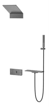 Душевой комплект Vincea Futura с термостатом сталь