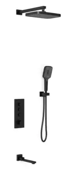 Душевой комплект Vincea Inspire с термостатом черный матовый