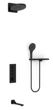 Душевой комплект Vincea Inspire с термостатом черный матовый