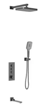 Душевой комплект Vincea Next с термостатом сталь
