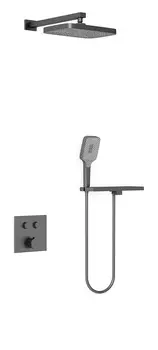 Душевой комплект Vincea с термостатом сталь