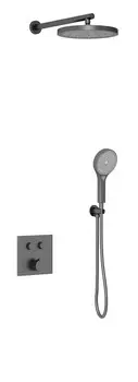 Душевой комплект Vincea с термостатом сталь