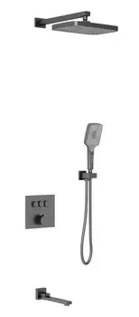 Душевой комплект Vincea с термостатом сталь