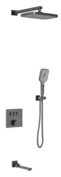 Душевой комплект Vincea с термостатом сталь