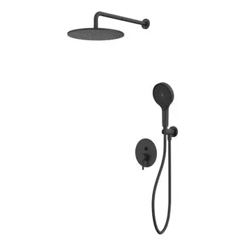 Душевой комплект WHITECROSS Y YSET04TOPBL С ВНУТРЕННЕЙ ЧАСТЬЮ, черный матовый